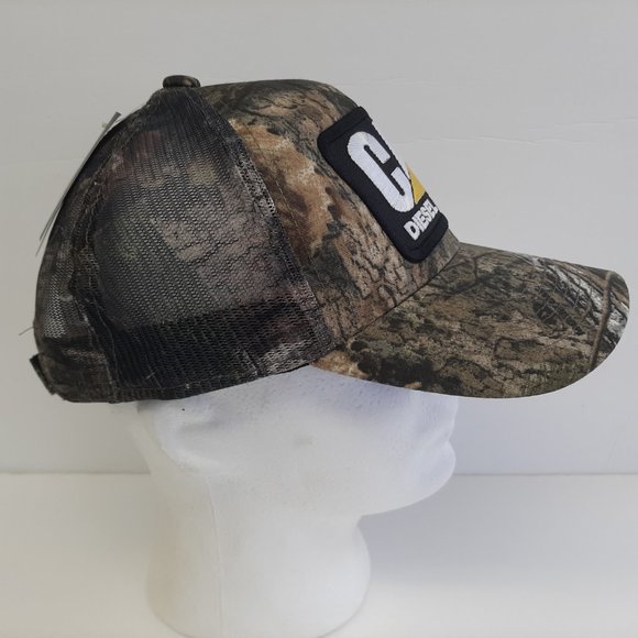 Cat Diesel Power Embroidered Patch Camouflage Mesh Snapback Hat Cap - Picture 4 of 5